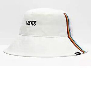 BNWT VANS "off the wall" supreme white Pride rainbow bucket (S / M)